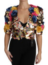 Dolce & Gabbana Jachetă scurtă cu cristale inspirată din Sicilia Încântată - imagine 4
