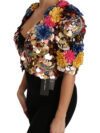 Dolce & Gabbana Jachetă scurtă cu cristale inspirată din Sicilia Încântată - imagine 6