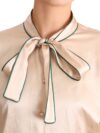 Dolce & Gabbana Bluză Elegantă din Amestec de Mătase Bej - imagine 5