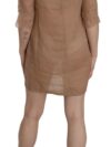 PINK MEMORIES Rochie Mini Eleganta Brown - imagine 4