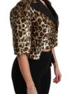 Dolce & Gabbana Sacou scurt cu imprimeu leopard auriu - imagine 2