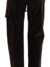 Pantaloni cargo cu talie înaltă Ermanno Scervino în nuanță sofisticată de maro - imagine 3