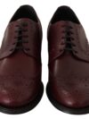 Pantofi Derby Eleganți din Piele Bordeaux Dolce & Gabbana - imagine 2