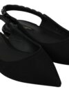 Dolce & Gabbana Pantofi slingback eleganți din amestec de mătase cu cristale - imagine 6