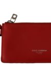 Dolce & Gabbana Breloc din Piele Elegant în Roșu Vibrant - imagine 4