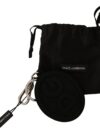 Dolce & Gabbana Breloc elegant din cauciuc negru și alamă cu logo - imagine 3