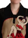 Pulover de lux brodat Dolce & Gabbana cu mâneci scurte - imagine 4
