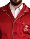 Jachetă bomber din mătase roșie Dolce & Gabbana - imagine 4