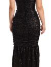 Rochie Elegantă Neagră cu Paiete Deschise pe Umăr Dolce & Gabbana - imagine 3