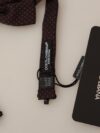 Cravată papion din mătase cu model elegant în buline maro Dolce & Gabbana - imagine 2