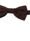 Cravată papion din mătase cu model elegant în buline maro Dolce & Gabbana - imagine 3