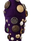 Dolce & Gabbana Pantofi cu toc din suede elegant cu butoane din bijuterii - imagine 7