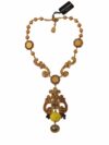 Colier statement cu cristale multicolore Dolce & Gabbana - imagine 3
