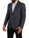 Dolce & Gabbana Sacou Elegant Slim Fit Albastru cu Două Nasturi - imagine 2