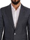 Dolce & Gabbana Sacou Elegant Slim Fit Albastru cu Două Nasturi - imagine 4