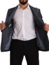 Dolce & Gabbana Sacou Elegant Slim Fit Albastru cu Două Nasturi - imagine 6