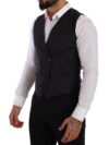 Dolce & Gabbana Vestă Elegantă cu Dungi și Două Rânduri de Nasturi - imagine 2