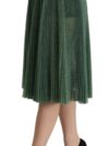 Fustă Midi A-Line Plisată Metalică Verde Dolce & Gabbana - imagine 2