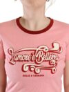 Dolce & Gabbana Tricou roz cu logo la gât - imagine 4