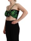Dolce & Gabbana Top Cropped cu Imprimare Eleganta cu Frunze - imagine 2