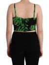 Dolce & Gabbana Top Cropped cu Imprimare Eleganta cu Frunze - imagine 3