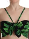 Dolce & Gabbana Top Cropped cu Imprimare Eleganta cu Frunze - imagine 4