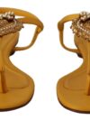Sandale plate T-Strap cu inimă Dolce & Gabbana - imagine 3