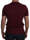 Dolce & Gabbana Tricou Elegant cu Motif de Trandafiri Bordeaux - imagine 3