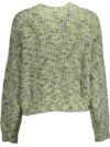 Pulover Desigual Verde Brodat cu Accente Contrastante - imagine 2