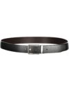 Curea din piele reversibilă Calvin Klein în negru și maro - imagine 2