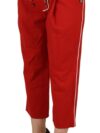 Pantaloni scurți eleganți roșii cu talie înaltă Dolce & Gabbana - imagine 2