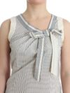 Ermanno Scervino Top cu Fundă din Bumbac-Seda în Dungi Chic - imagine 5