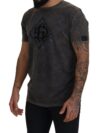 Dolce & Gabbana Tricou Gri din Bumbac cu Logo DG Decolorat - imagine 2