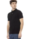 Baldinini Trend Polo Negru din Bumbac cu Broderie Chic - imagine 2
