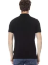 Baldinini Trend Polo Negru din Bumbac cu Broderie Chic - imagine 3
