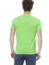Baldinini Trend Tricou Verde din Bumbac cu Imprimare Chic pe Față - imagine 3