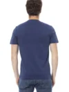 Baldinini Trend Tricou Albastru din Bumbac cu Imprimare Pe Față - imagine 3