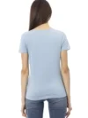 Trussardi Action Tricou Elegant Albastru Deschis cu Print Artistic pe Față - imagine 3