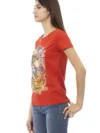 Trussardi Action Tricou roșu radiant cu mânecă scurtă și guler rotund - imagine 2