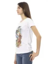 Trussardi Action Tricou Alb Elegant cu Maneci Scurte și Imprimare Pe Față - imagine 2