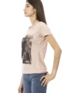 Trussardi Action Tricou Elegant Roz cu Mâneci Scurte și Print Chic - imagine 2