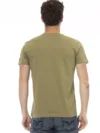 Trussardi Action Tricou Elegant Verde cu Print Artistic pe Față - imagine 3