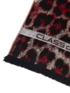 Cavalli Class Eșarfă Burgundy Animalier Fantasy Logo - imagine 2