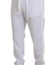 Pantaloni Jogger Albi Eleganți Dolce & Gabbana pentru Confort Sofisticat - imagine 2