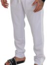 Pantaloni Jogger Albi Eleganți Dolce & Gabbana pentru Confort Sofisticat - imagine 4