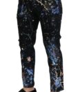 Pantaloni din denim Dolce & Gabbana cu imprimeu colorat - imagine 2