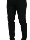 Pantaloni Eleganți din Amestec de Lână Negri Dolce & Gabbana - imagine 2