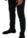 Pantaloni Eleganți din Amestec de Lână Negri Dolce & Gabbana - imagine 4