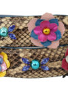 Dolce & Gabbana Curea de umăr din piele de piton bej elegantă - imagine 2
