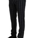 Pantaloni Chino din Lână Gri În Carouri BENCIVENGA Elegant - imagine 2